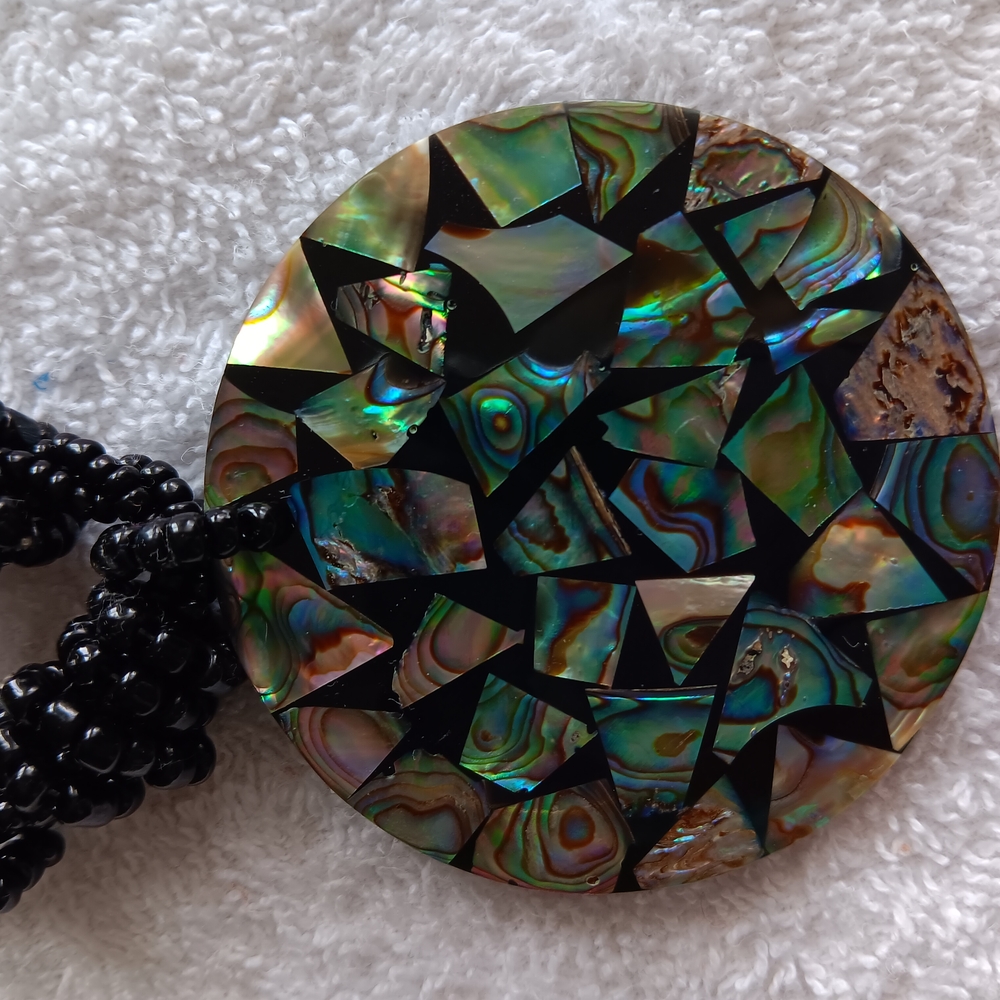 Colorful Abalone Shell Pendant Necklace